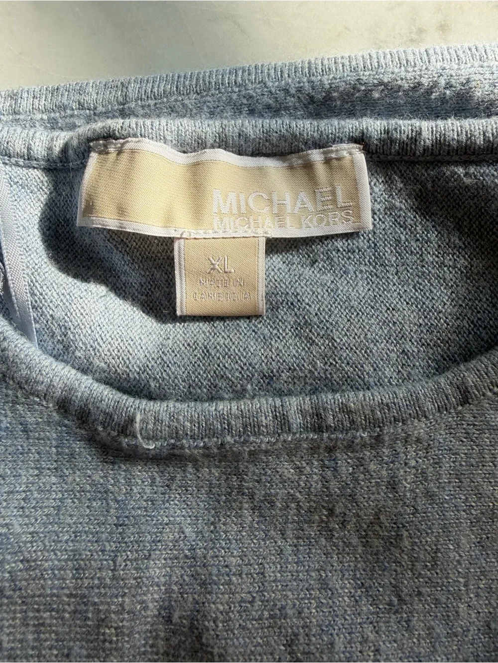Michael Kors Heather Light Blue Crewneck Sweater